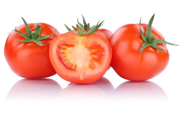 Tomaten frisch geschnitten Gemüse Freisteller freigestellt isol