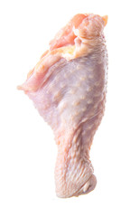 Fresh chicken drumsticks isolated on white
