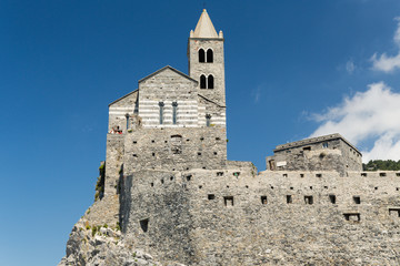 The Gothic Church of St. Peter, in Portovenere Italy