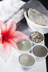 Ancient minerals - luxury face and body spa treatment, clay powder