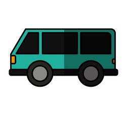 car vehicle travel with suitcases icon vector illustration design