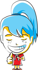 Cute little girl approving