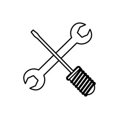 Construction tools equipment icon vector illustration graphic design