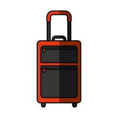 suitcase travel isolated icon vector illustration design