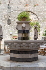 Fountain in Portovenere in the Ligurian region of Italy