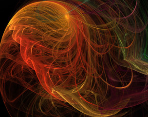 Abstract fractal background. Digital collage.