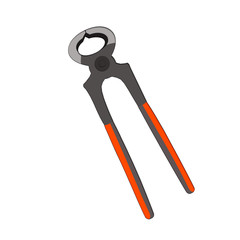 icon with wire cutters. Clippers no gray background. Nippers. workhouse equipment