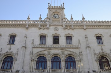 Fototapeta na wymiar Rossio Railway Station in Lisbon, Portugal