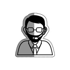 Call center and customer service icon vector illustration graphic design