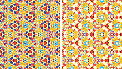 Color kaleidoscope backgrounds set