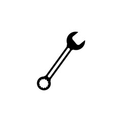 Wrench and spanner solid icon, build & repair elements, construction tool, a filled pattern on a white background, eps 10.