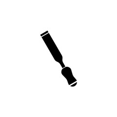 Chisel solid icon, build & repair elements, construction tool, a filled pattern on a white background, eps 10.