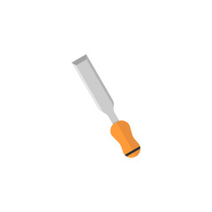 Chisel flat icon, build & repair elements, construction tool, a colorful solid pattern on a white background, eps 10.