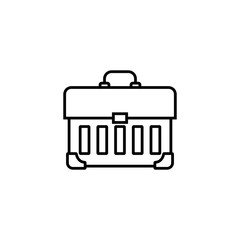 Tool box line icon, build & repair elements, construction tool, a linear pattern on a white background, eps 10.