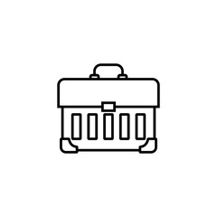 Tool box line icon, build & repair elements, construction tool, a linear pattern on a white background, eps 10.