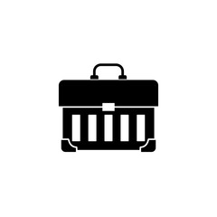 Tool box solid icon, build & repair elements, construction tool, a filled pattern on a white background, eps 10.