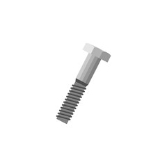 Screw and bolt flat icon, build & repair elements, construction tool, a colorful solid pattern on a white background, eps 10.