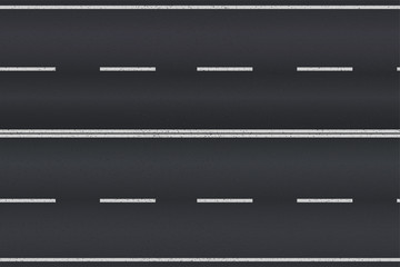 Asphalt road texture with white stripes. Vector illustration