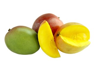 multicolor mangoes fruits