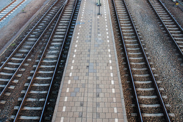 Fototapeta premium Trainrails from above