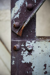 Rusty steel frame