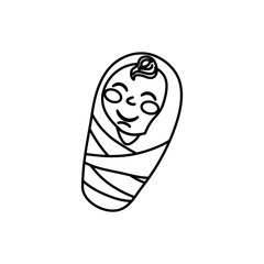 Christmas manger concept icon vector illustration graphic design