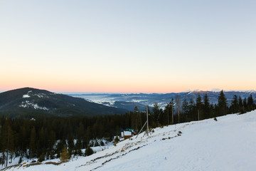 Fototapeta premium mount Goverla at sunset Mountains Carpathians