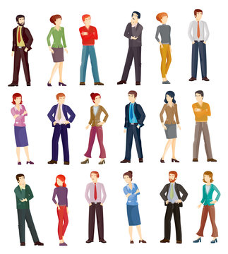 Collection illustrations of business people