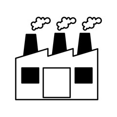 factory plant industrial building vector illustration design