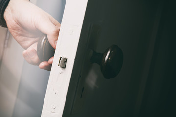 Naklejka premium open a old door