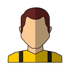 worker avatar with safety suit vector illustration design