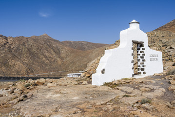 Betancuria marker – landmark on Fuerteventura Canary Islands