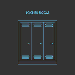 Locker icon set.
