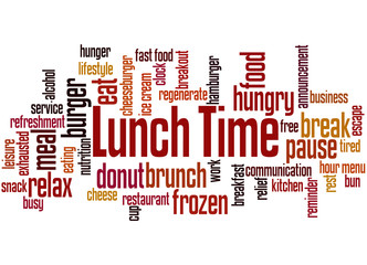 Lunch Time, word cloud concept