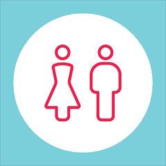 male female couple line icon