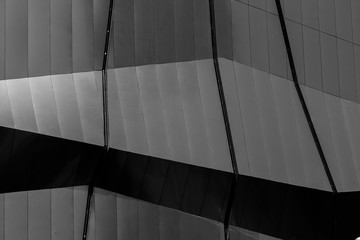 Architecture wave in black and white background