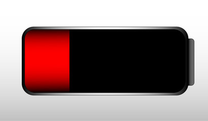 Full battery vector. Colorful concept of energy. Red, blue and green color. Battery indicator icon