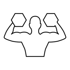 weight lifting athlete silhouette vector illustration design