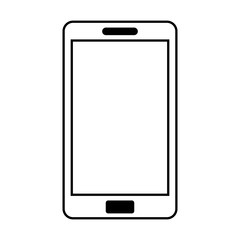 smartphone technology line icon vector illustration design