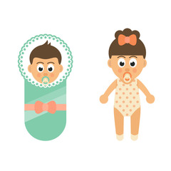 cute little baby boy and cute girl