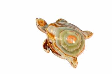 Beautiful turtle made of stone.
