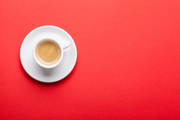 Coffee on red