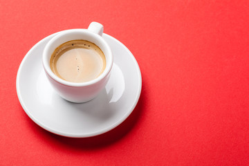 Coffee on red