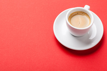 Coffee on red