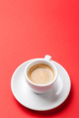 Coffee on red