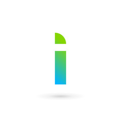 Letter I ribbon logo icon design template elements