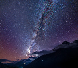 Milchstraße und Sternenhimmel Nepal-Himalaya (4500hm)