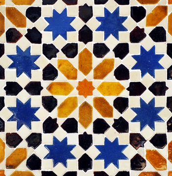 Mosaic of stars in Arabic style