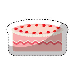 delicious sweet cake icon vector illustration design