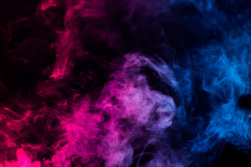 Fototapeta na wymiar colorful smoke on black background